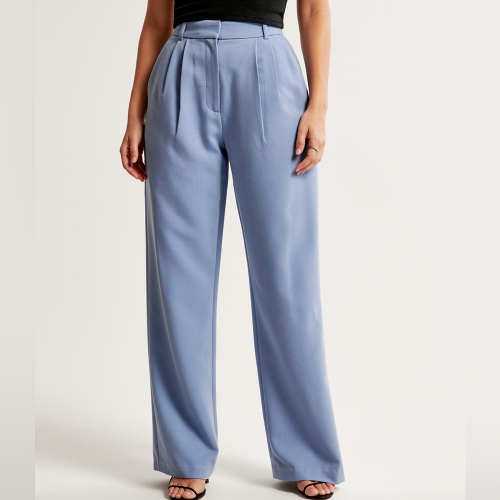 Curve Love A&F Sloane Tailored Wide Leg Pant